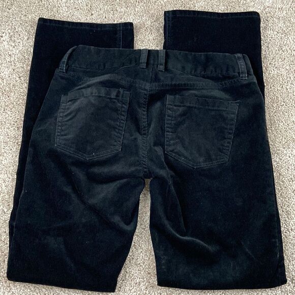 J.Crew Cotton Blend Corduroy Black Straight Leg Jeans size 2 - Picture 5 of 8